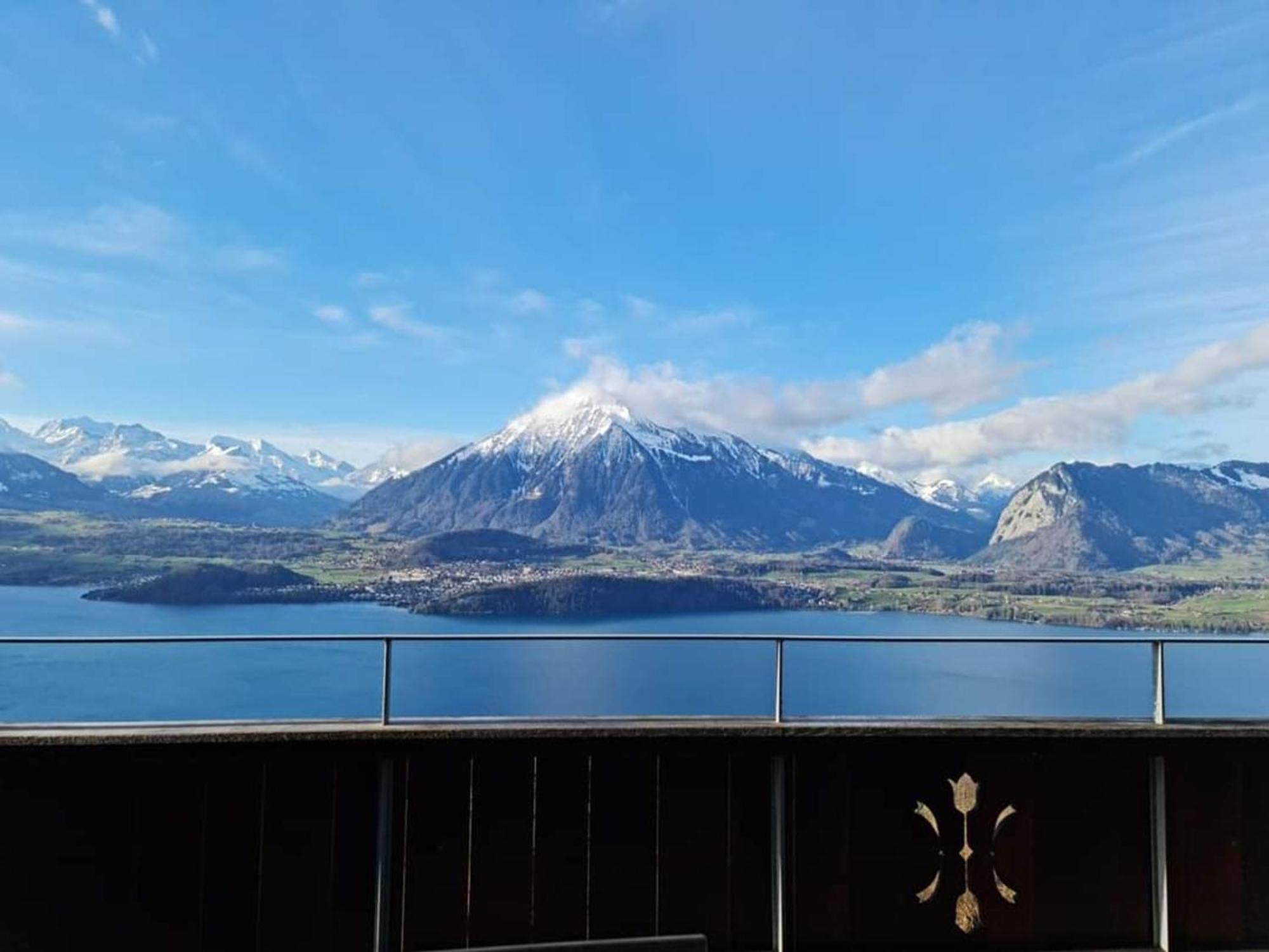 Chalet With View Of The Mountains And The Thun Lake Sigriswil Exterior foto