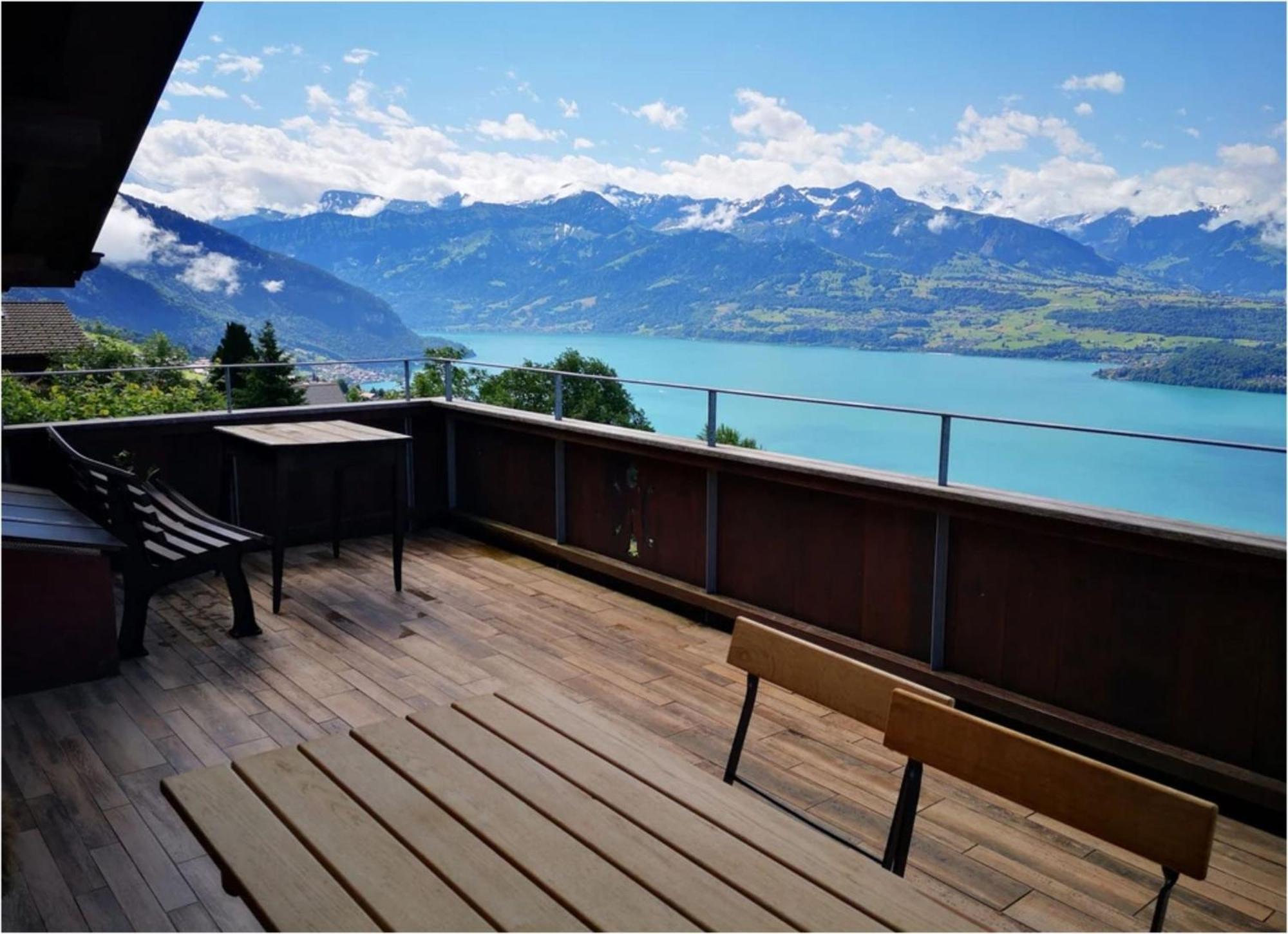 Chalet With View Of The Mountains And The Thun Lake Sigriswil Exterior foto